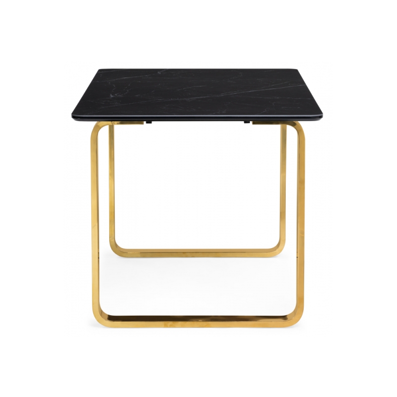 Керамический стол Селена 4 180х90 черный мрамор / золото
