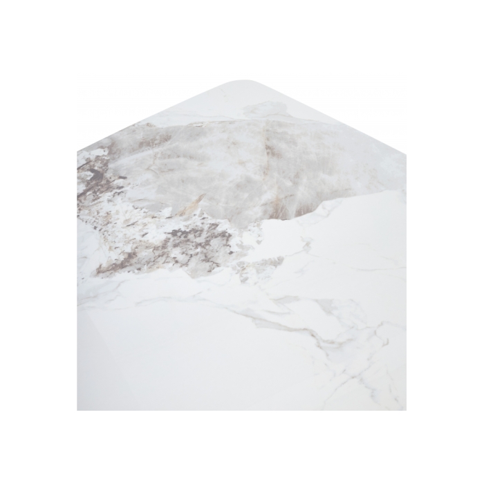 Керамический стол Selta 200 мрамор керамика белый / дуб / золотой