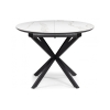Керамический стол Сигел 100(130)х100х76 белый / черный