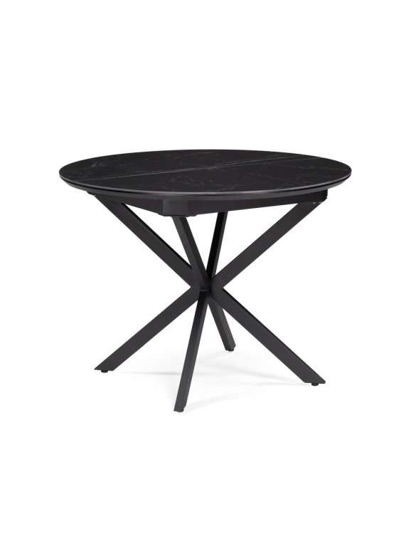 Керамический стол Сигел 100(130)х100х76 черный