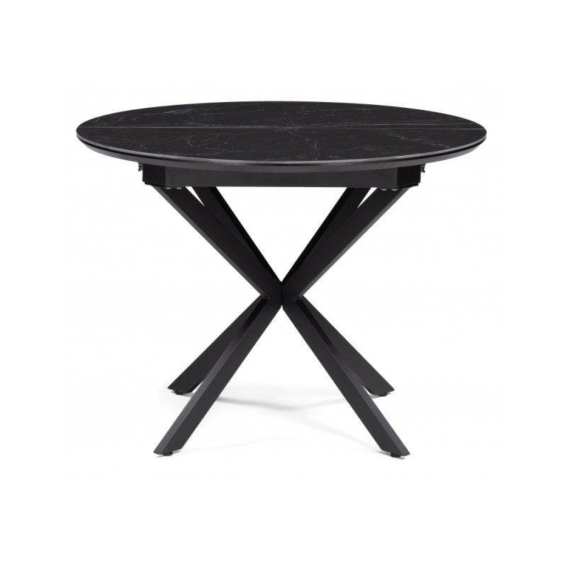 Керамический стол Сигел 100(130)х100х76 черный