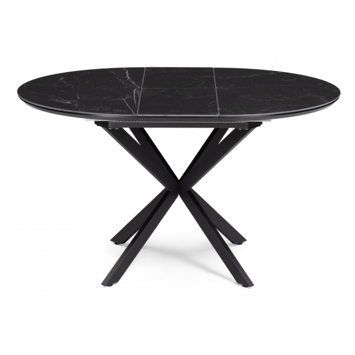 Керамический стол Сигел 100(130)х100х76 черный