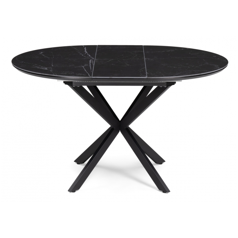 Керамический стол Сигел 100(130)х100х76 черный