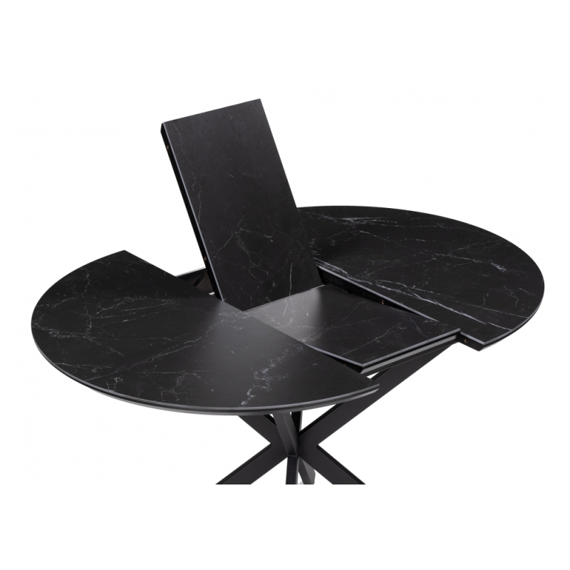 Керамический стол Сигел 100(130)х100х76 черный