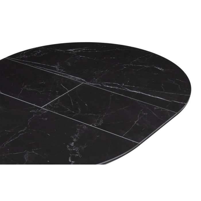 Керамический стол Сигел 100(130)х100х76 черный