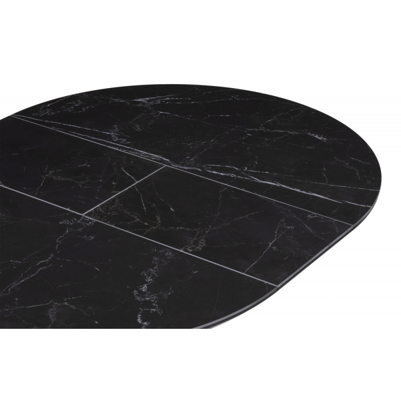 Керамический стол Сигел 100(130)х100х76 черный