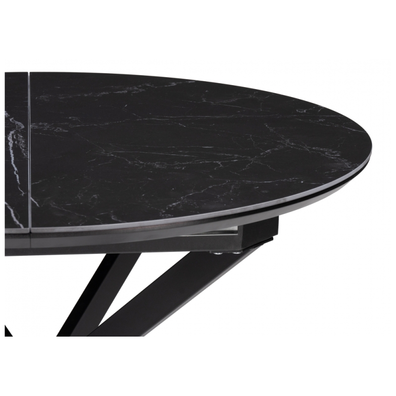 Керамический стол Сигел 100(130)х100х76 черный