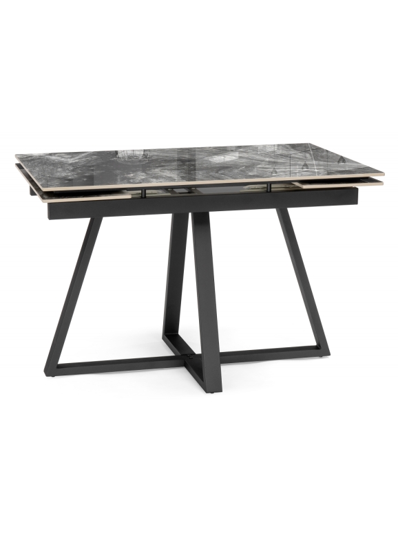 Керамический стол Силлем 120(180)х80 риальто серый темный / черный