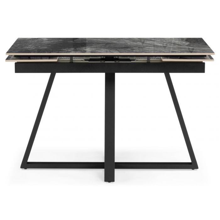 Керамический стол Силлем 120(180)х80 риальто серый темный / черный