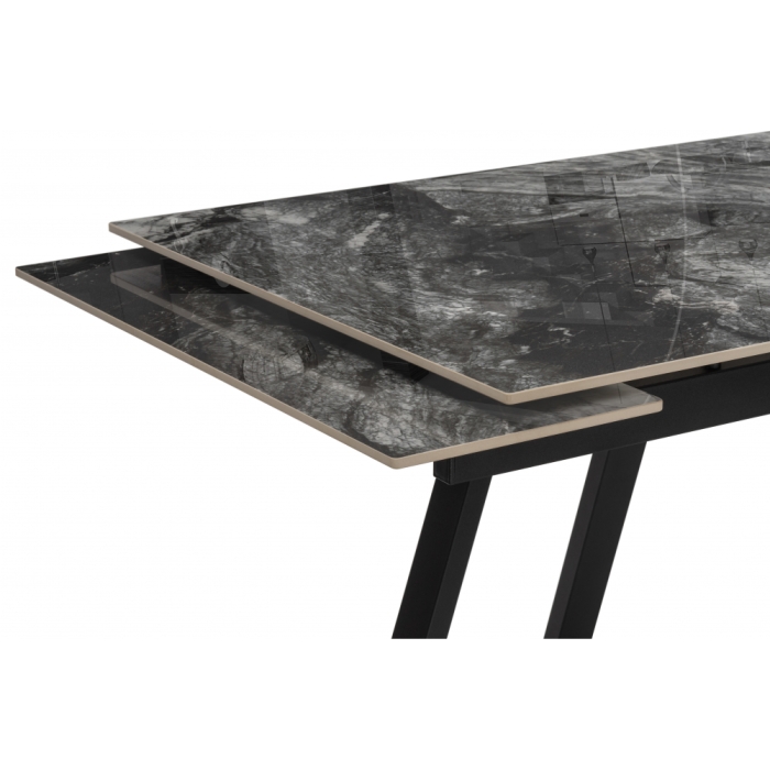 Керамический стол Силлем 120(180)х80 риальто серый темный / черный