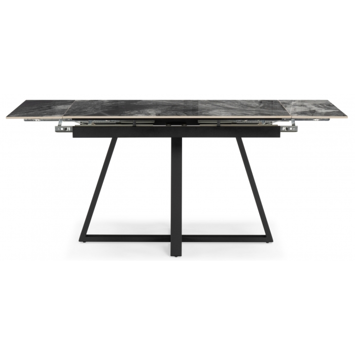 Керамический стол Силлем 120(180)х80 риальто серый темный / черный