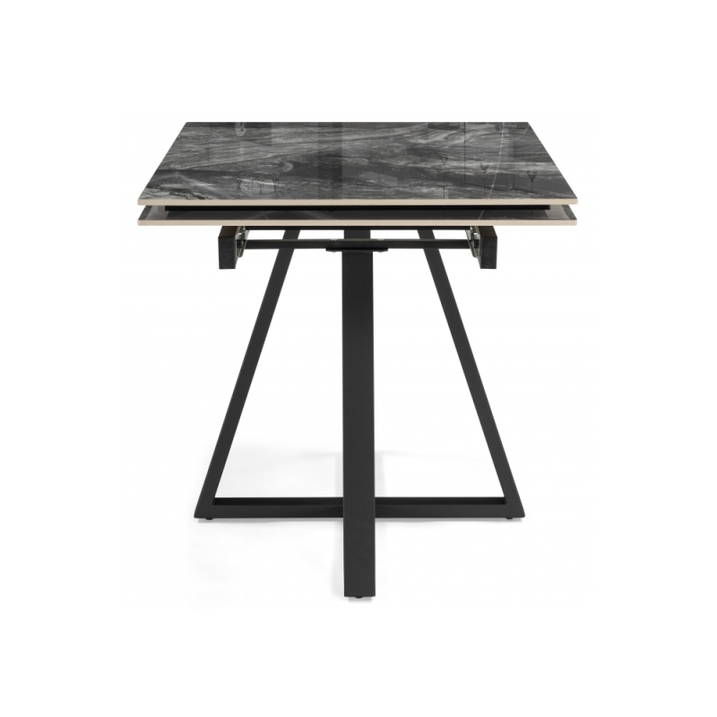 Керамический стол Силлем 120(180)х80 риальто серый темный / черный