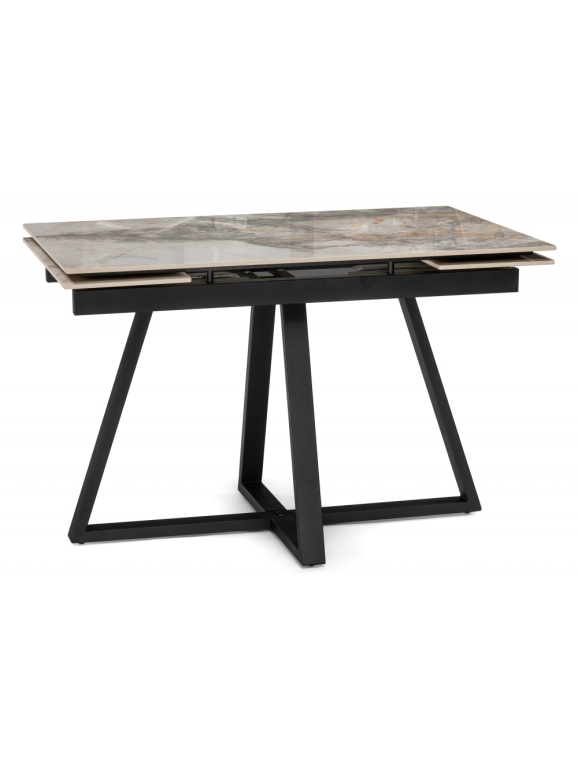 Керамический стол Силлем 120(180)х80 риальто светлый / черный