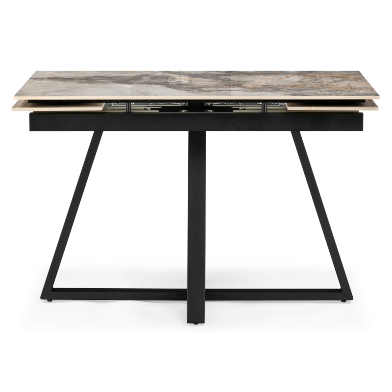 Керамический стол Силлем 120(180)х80 риальто светлый / черный