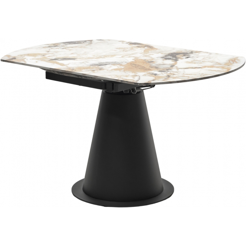 Керамический стол Teramo 135 gloss grand jade solid ceramic / черный