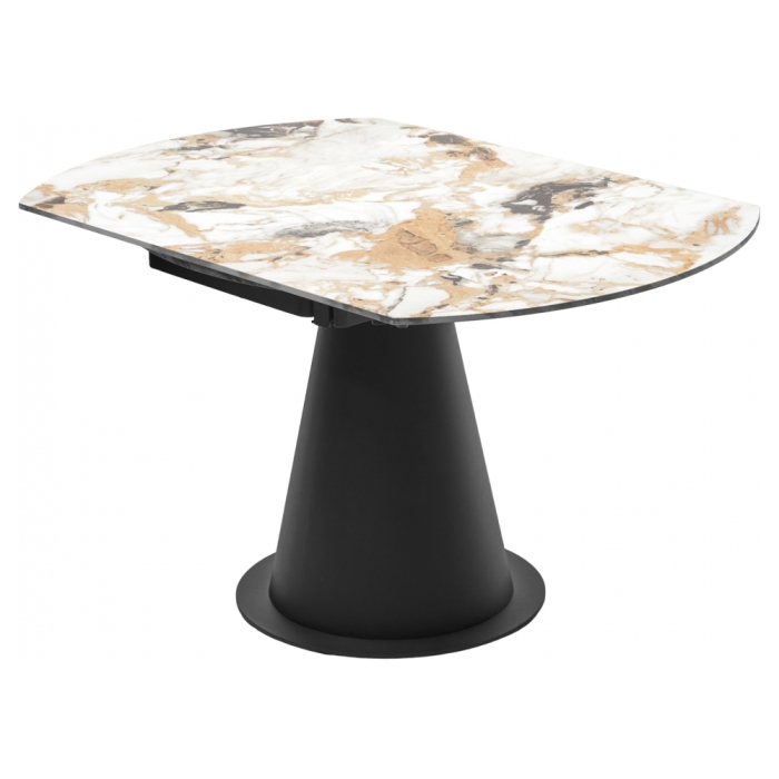 Керамический стол Teramo 135 gloss grand jade solid ceramic / черный