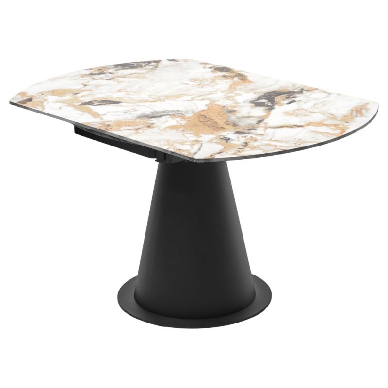 Керамический стол Teramo 135 gloss grand jade solid ceramic / черный