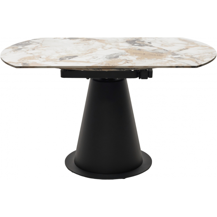 Керамический стол Teramo 135 gloss grand jade solid ceramic / черный