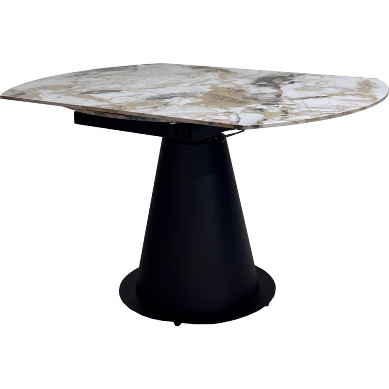 Керамический стол Teramo 135 gloss grand jade solid ceramic / черный