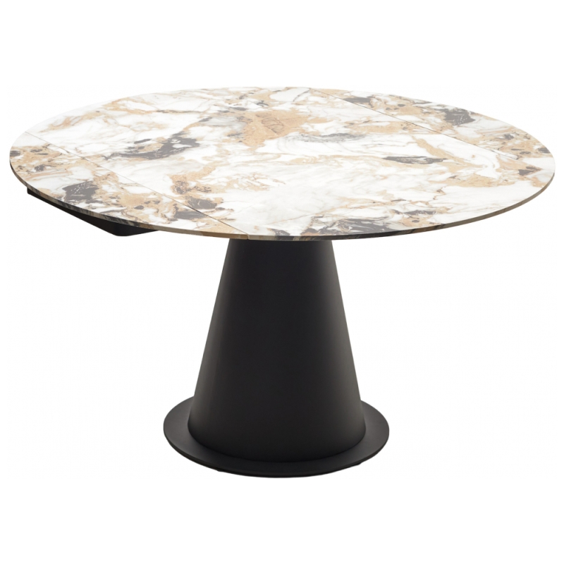 Керамический стол Teramo 135 gloss grand jade solid ceramic / черный