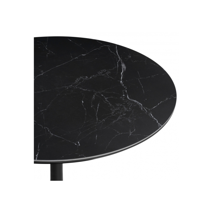 Керамический стол Тулип 90х73 черный мрамор / черный
