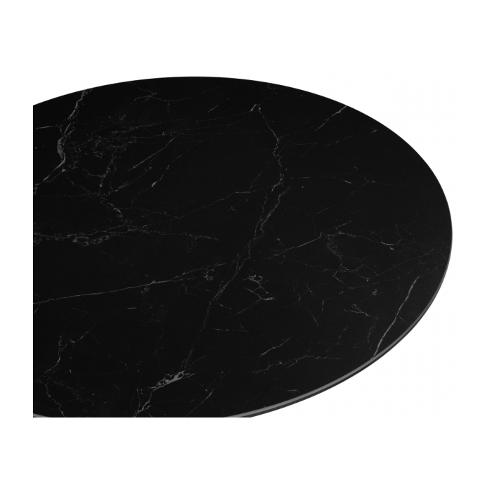 Керамический стол Тулип 90х73 черный мрамор / золото