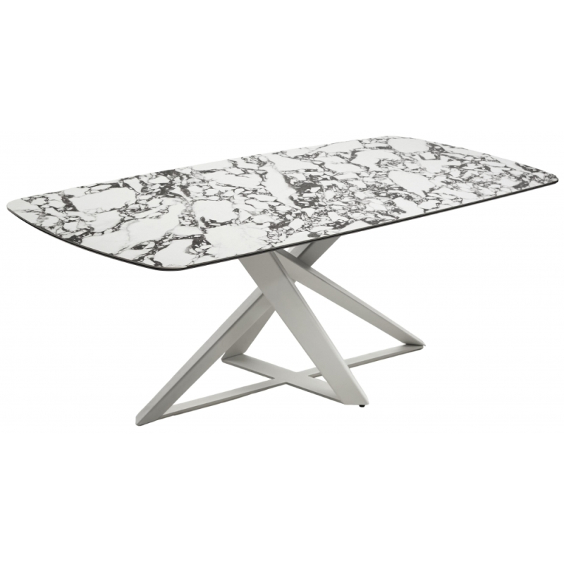 Керамический стол Vicenza 220 керамика bulgari white / белый