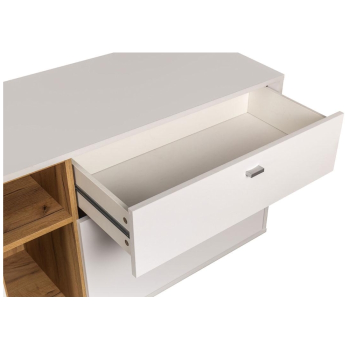 Комод Бэль 10.91 белый премиум / дуб золотой craft