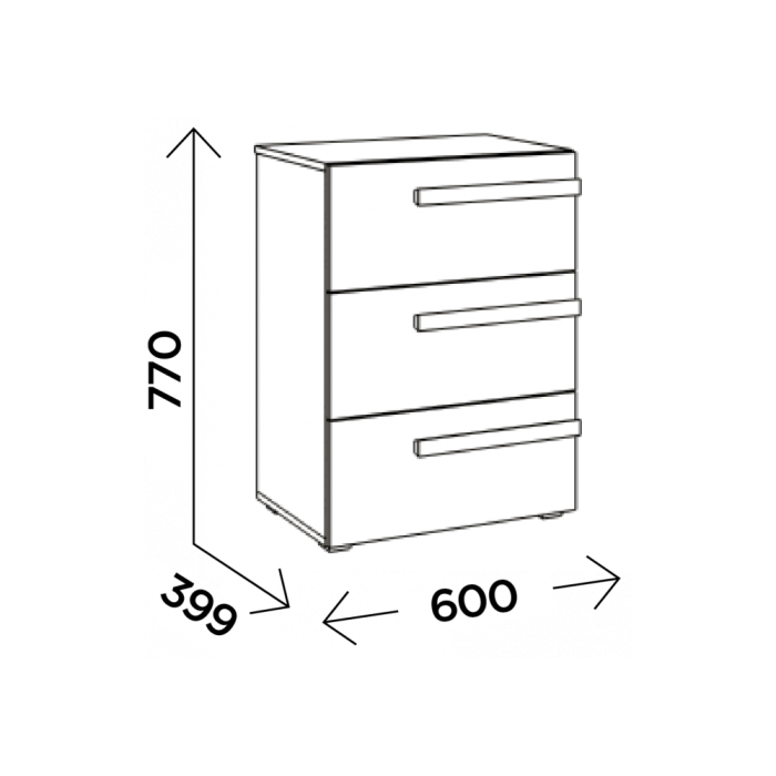 Комод Чернин дуб вотан / графит