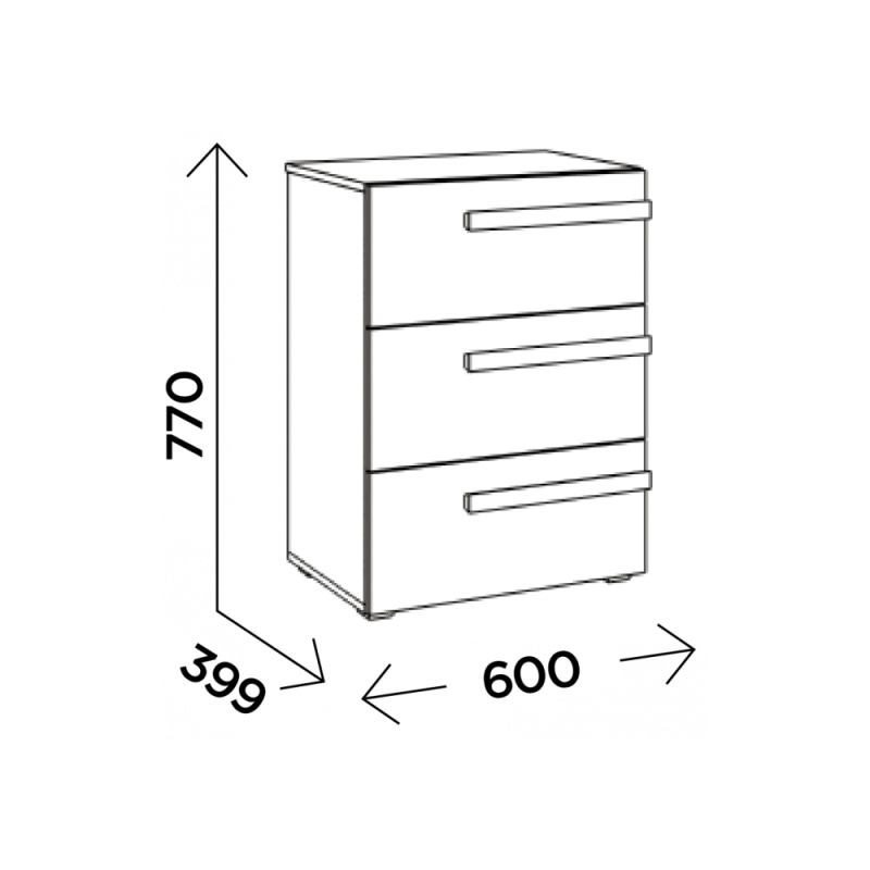 Комод Чернин дуб вотан / графит