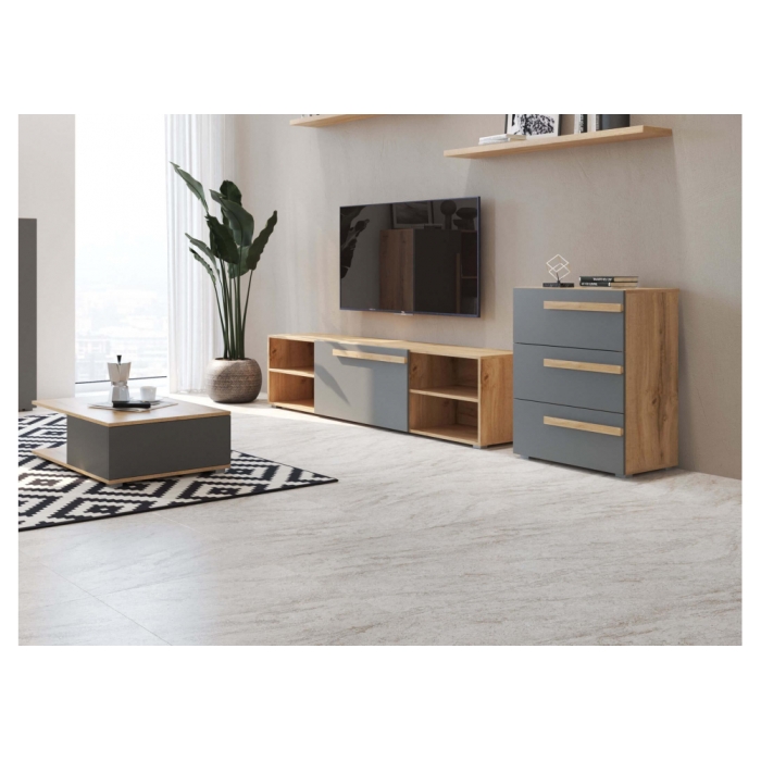 Комод Чернин дуб вотан / графит