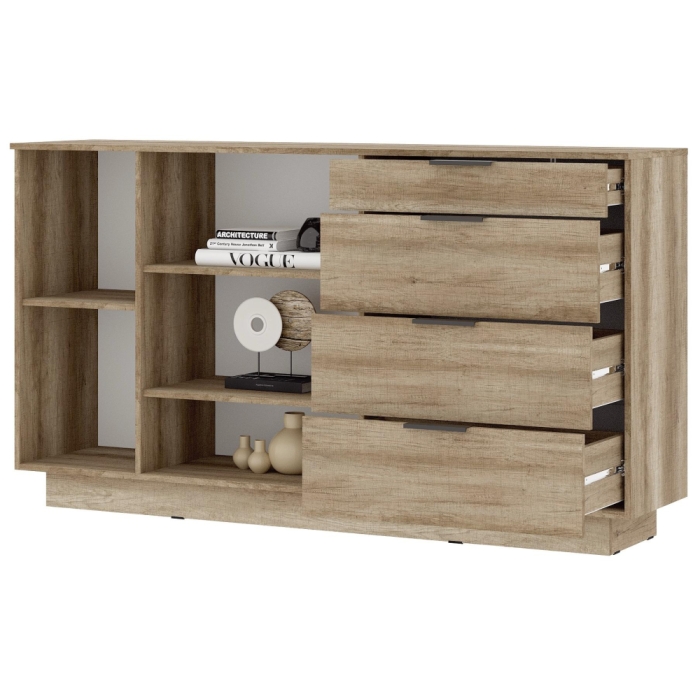 Комод Диамо КМ 01 софт графит / дуб каньон