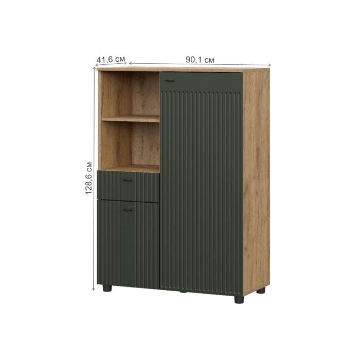 Комод Эдолина дуб золотой / олива софт