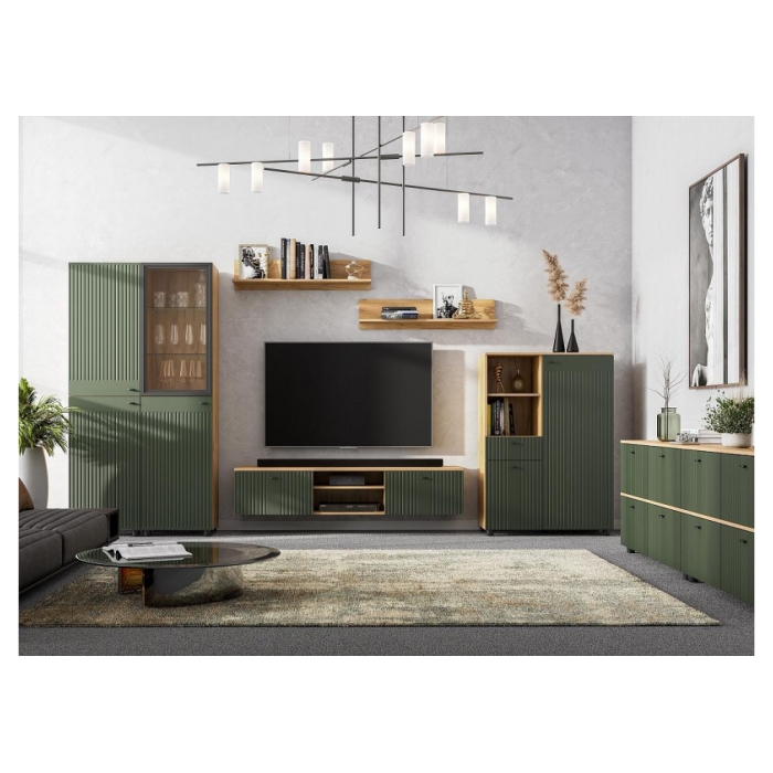 Комод Эдолина дуб золотой / олива софт