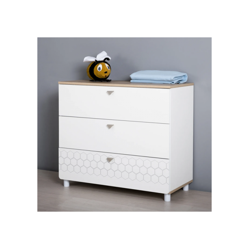 Комод Эльга белый шагрень / дуб белый exclusive