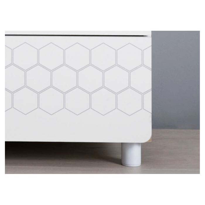 Комод Эльга белый шагрень / дуб белый exclusive