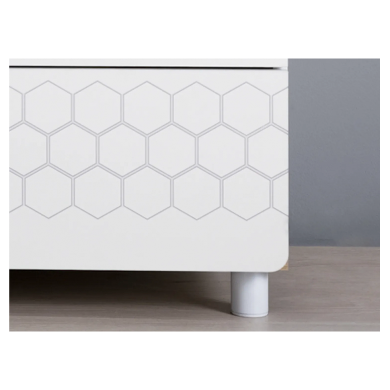 Комод Эльга белый шагрень / дуб белый exclusive