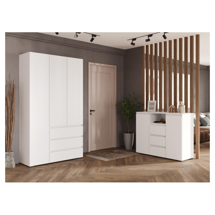 Комод Элла КМ 01 белый / белый