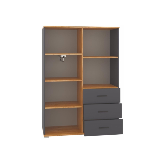 Комод Кассандра 100 дуб крафт золотой / антрацит