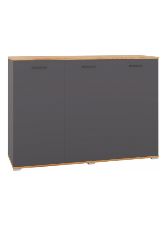 Комод Кассандра 138 дуб крафт золотой / антрацит