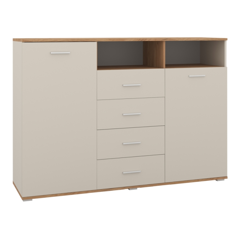 Комод Кассандра 154 дуб крафт золотой / кашемир