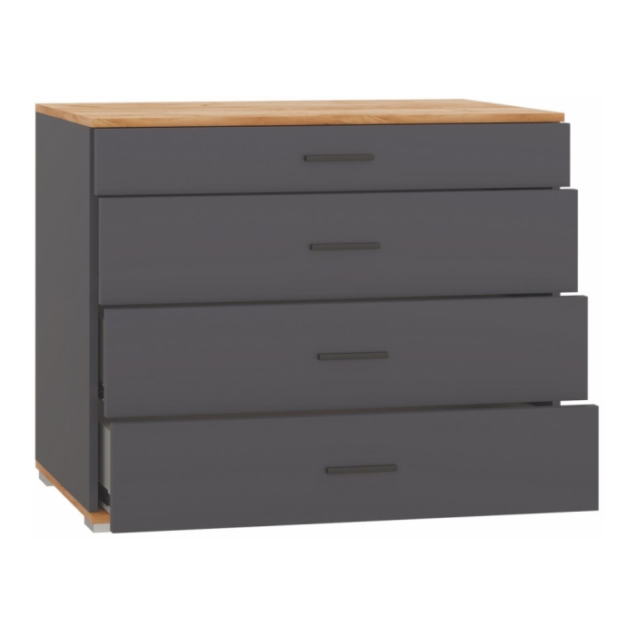 Комод Кассандра 92 дуб крафт золотой / антрацит