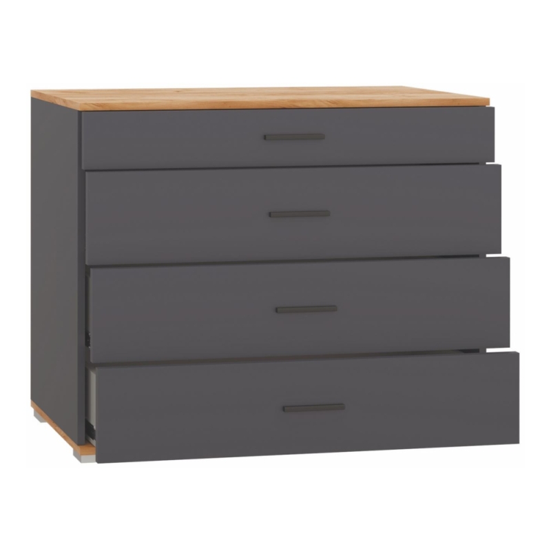 Комод Кассандра 92 дуб крафт золотой / антрацит