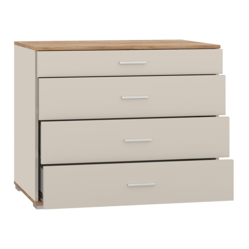 Комод Кассандра 92 дуб крафт золотой / кашемир