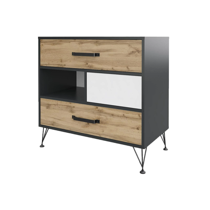 Комод Нобира антрацит / дуб ирландский