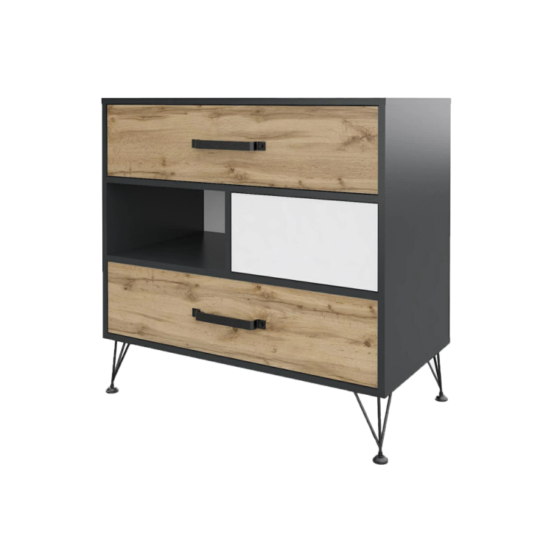 Комод Нобира антрацит / дуб ирландский