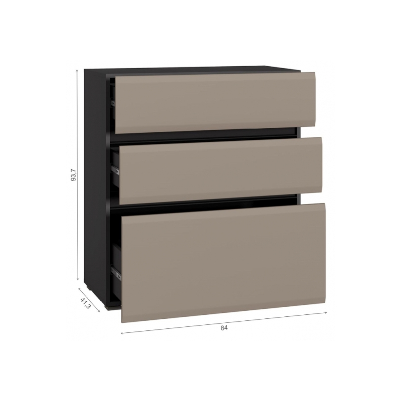 Комод Сейдиль 16.231.03 антрацит / веллюто капучино