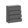 Комод Сибити 4 ящика графит серый