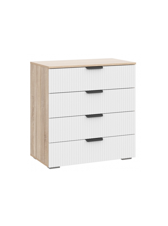 Комод Стокгольм КМ03-800 дуб сонома / line софт пломбир