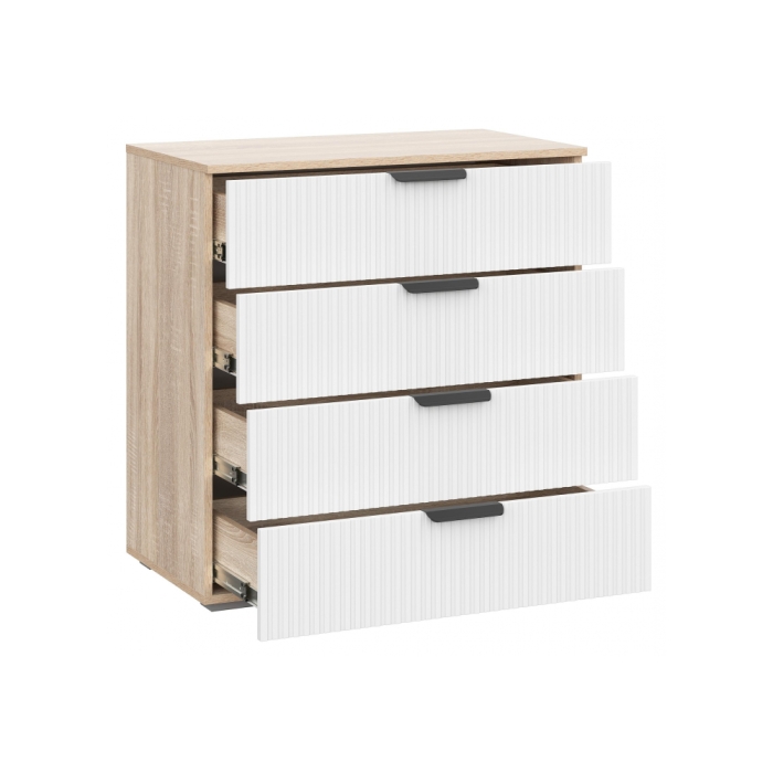 Комод Стокгольм КМ03-800 дуб сонома / line софт пломбир